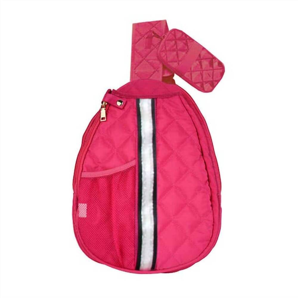 NEW LEMONBELLA women's jillian pickle ball sling bag in berry